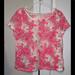 Anthropologie Tops | Anthropologie Meadow Rue Cherry Blossom Sheer Top | Color: Pink/White | Size: M