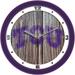TCU Horned Frogs 11.5'' Suntime Premium Glass Face Weathered Wood Wall Clock