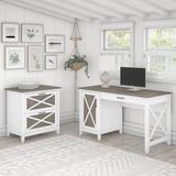 Key West 54W Computer Desk with Storage and Cabinet by Bush Furniture
