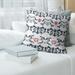 Houston Football Baroque Pattern Accent Pillow-Cotton Twill