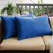 Sorra Home Sunbrella Canvas Indoor/Outdoor Corded Lumbar Pillows (Set of 2)