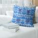 Houston Throwback Football Baroque Pattern Accent Pillow-Cotton Twill