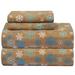 Pointehaven Snow Flakes Printed Flannel Bed Sheet Set