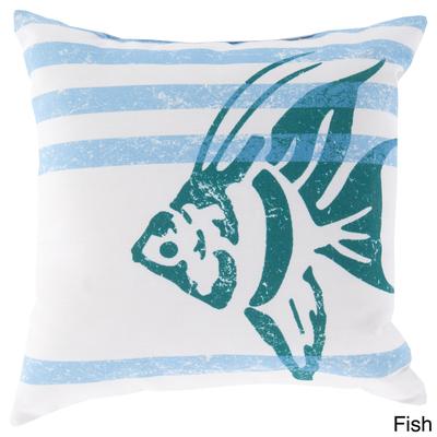 Faded Ocean Crits Outdoor Safe Decorative Throw Pillow