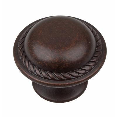 GlideRite 1.125-inch Oil Rubbed Bronze Round Rope Cabinet Knobs (Pack of 10)