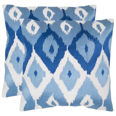 SAFAVIEH Lexi Indigo 18-inch Square Throw Pillows (Set of 2)