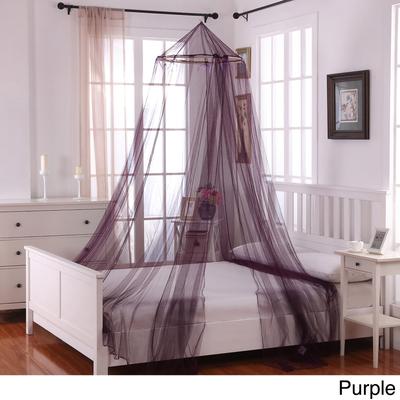 Oasis Sheer Moqsuito Net Round Hoop Bed Canopy