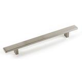 Contemporary 12-inch Rectangular Brushed Nickel Cabinet Bar Handle (Case of 15)