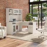 Cabot 60W L-Shaped Desk with Hutch and Storage by Bush Furniture