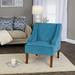 Porch & Den Lyric Turquoise Velvet Swoop Arm Accent Chai r