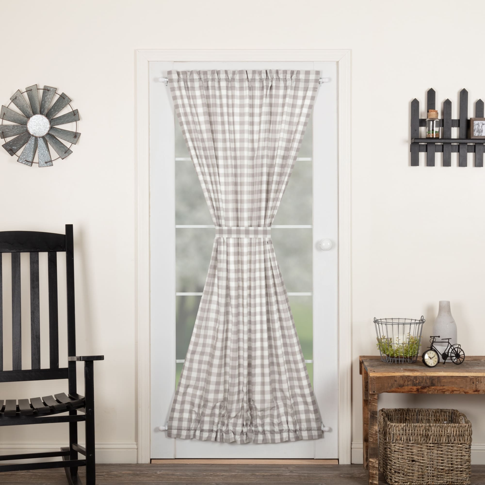Annie Buffalo Check Door Panel - Door Panel 72x40 - Door Panel 72x40