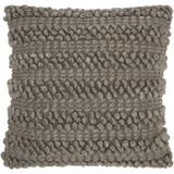 Mina Victory Lifestyle Woven Stripes Silver/Grey Throw Pillow (20-Inch X 20-Inch)