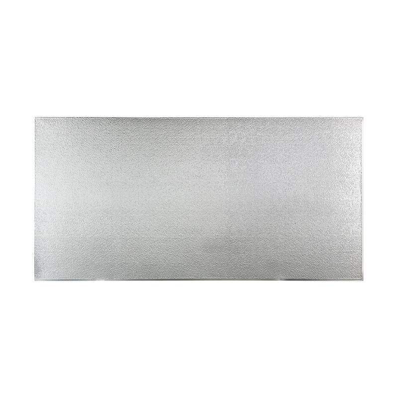 FASÄDE Hammered 4-foot x 8-foot PVC Wall Panel in Brushed Aluminum