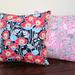 Artisan Pillows Pristine Poppy Pink or Midnight Blue 20-inch Indoor Throw Pillow Cover