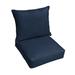 Sorra Home Morgantown Dark Blue Indoor/ Outdoor Corded Chair Cushion and Pillow Set by Havenside Home