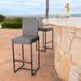 Conway Outdoor Wicker Barstool (Set of 2) by Christopher Knight Home