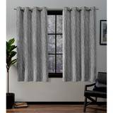 ATI Home Forest Hill Woven Room Darkening Blackout Grommet Top Curtain Panel Pair