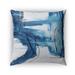 Kavka Designs blue; ivory blue abstract outdoor pillow with insert