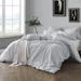 Swift Home Premium Cotton Prewashed Chambray Duvet Cover Set Bed Linen - Comforter/Duvet Insert Not Included