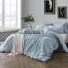 Swift Home Premium Cotton Prewashed Chambray Duvet Cover Set Bed Linen - Comforter/Duvet Insert Not Included