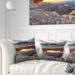 Designart 'Sunrise at Mesa Arch in Canyon lands' Landscape Printed Throw Pillow