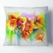 Designart 'Bright Yellow Gerbera and Daisies' Floral Throw Pillow
