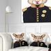 Designart 'Mouse in Military Uniform' Animal Throw Pillow