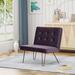 Darrow Modern Tufted Velvet Armless Chair by Christopher Knight Home