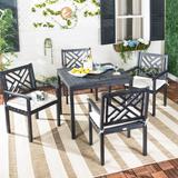 SAFAVIEH Outdoor Living Bradbury Dark Slate Grey 5-piece Dining Set