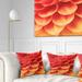 Designart 'Abstract Orange Flower and Petals' Floral Throw Pillow