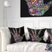 Designart 'Rainbow Hand with Multi Colors' Abstract Throw Pillow