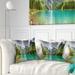 Designart 'Mountain Lake Panorama' Photography Throw Pillow