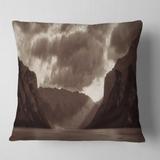 Designart 'Banff National Park Panoramic View' Landscape Printed Throw Pillow