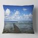 Designart 'Rocky Coast along Pacific Ocean' Seashore Throw Pillow