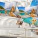 Designart 'Scenic Costa Paradiso' Seashore Photo Throw Pillow
