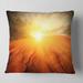 Designart 'Sand Landscape with Sun' Landscape Printed Throw Pillow