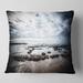 Designart 'Dramatic Atlantic Coast at Low Tide' Seashore Throw Pillow