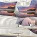 Designart 'Quiet Lake Mirroring the Sky' Landscape Printed Throw Pillow