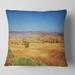 Designart 'Prairie with Bright Blue Sky' Landscape Printed Throw Pillow