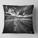 Designart 'Black White Landscape from Sardinia' Landscape Printed Throw Pillow