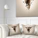 Designart 'Mouflon Abstract Walking' Animal Throw Pillow
