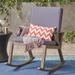 Champlain Outdoor Acacia Wood Rocking Chair with Water-Resistant Cushions by Christopher Knight Home