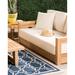 SAFAVIEH Couture Outdoor Montford Teak Cushioned Loveseat