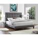 Ryan Velvet or Linen Button Tufted Platform Bed