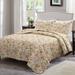 3-Piece Printed Reversible Bedding Quilt Set