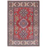 Handmade One-of-a-Kind Kazak Vegetable Dye Wool Rug (Afghanistan) - 3'2 x 4'9