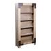 Artissance Reclaimed Wood 5-Tier Display Shandong Shelf Iron Corner with Weathered White Wash Finish, 85 Inch Tall