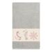 Authentic Hotel and Spa Turkish Cotton Nautical Embroidered Light Grey Bath Towel