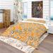 Designart 'Ornamental Floral Pattern with Flowers' Bohemian & Eclectic Bedding Set - Duvet Cover & Shams