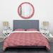 Designart 'Coral Round Geometrical ' Mid-Century Duvet Cover Set